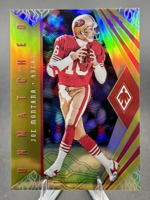 2018 Joe Montana Panini Phoenix Unmatched Yellow /25 #13 San Francisco 49ers