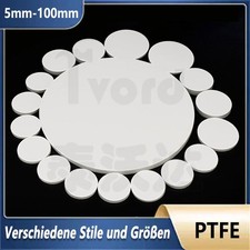 PTFE Scheiben Rund Platte Solide 0,5mm bis 5mm Scheiben 5mm-100mm Dia