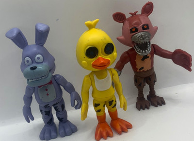 3 Roughly Painted Five Nights at Freddy s FNAF World Nightmare Toys Figures
