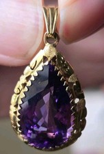 Amethyst 14kt Yellow Gold Pendant