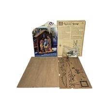 CRAFT MASTER 1972 Wood Paint By Number Nativity Scene No Paint Vintage 