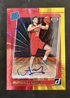 🚀 2021-22 Panini Donruss Rated Rookie Red Yellow Laser AUTO Alperen Sengun 🚀
