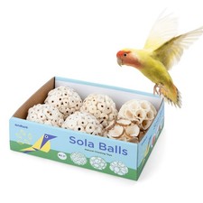 andwe Sola Bird Toy Balls - Natural Soft Chew & Shredding Foraging for Cockatiel