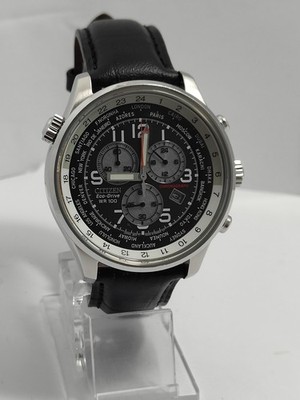 citizen eco drive mens world time chrono watch AT0361-06E