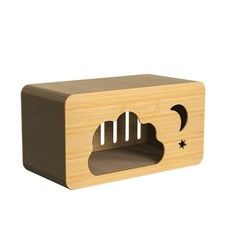 Cardboard Cat Scratcher House for Indoor Cats,2 in 1 Cardboard Cat House Dura...