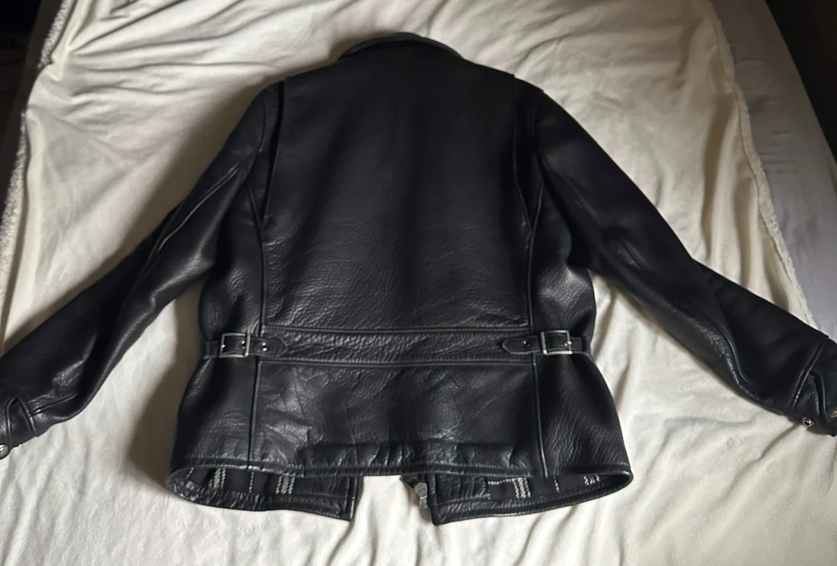 Schott Perfecto 464 Bison Leather Jacket Size LARGE