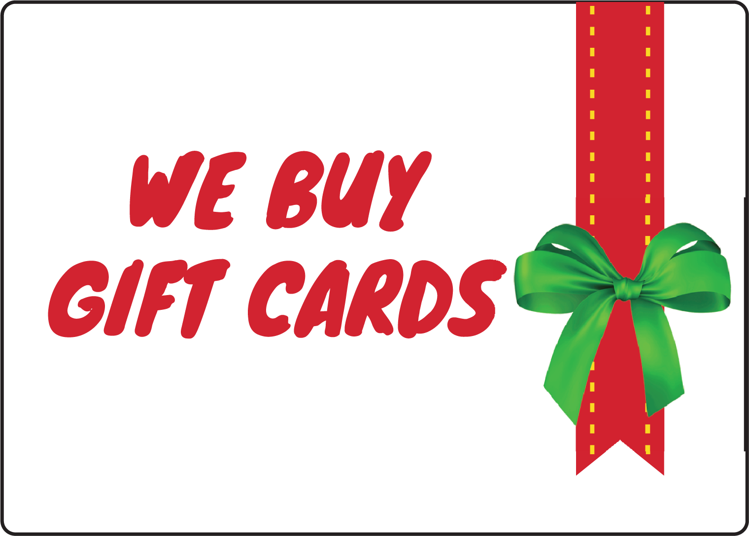 WE BUY GIFT CARDS STOREFRONT WINDOW Adhesive Vinyl Sign Decal EBay