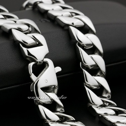 Collar de cadena de eslabones de acero inoxidable para hombre joyería punk 5L019NB 18 ~ 36 pulgadas BZ - Imagen 3 de 16