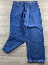 Carhartt Men  s Denim Relaxed Fit 100 Cotton Jeans Dark Wash Denim