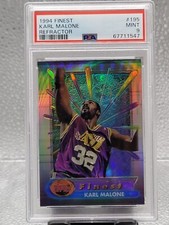 1994 Finest Karl Malone Refractor #195! PSA 9!