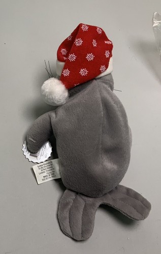 Vintage 1997 Coca-Cola Bean Bag Plush 6" Seal in SnowFlake Cap #0102 NWT - Picture 2 of 3