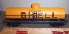 Model Train SHELL tanker car, Tyco, great colors graphics, fun collectible