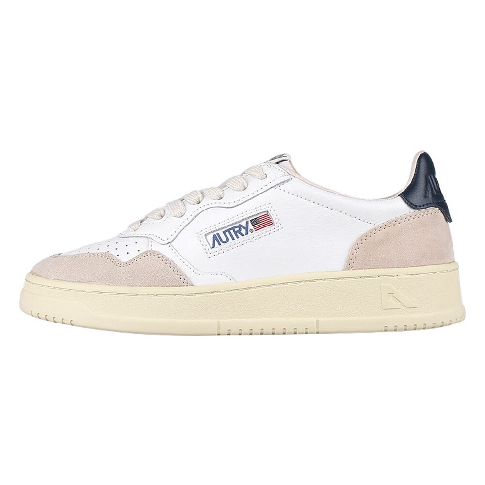 AUTRY|SNEAKERS (AULM LS28) New AUTRY Mens MEDALIST LOW AULM LS28 WHITE / NAVY EUR 40