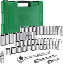 Sk 38 Drive Socket Set With 160-p Ratchet 55-piece Sae Metric Superkrome