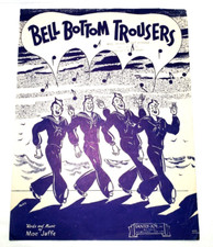 Vintage Sheet Music Bell Bottom Trousers By Moe Jaffe In Sleeve