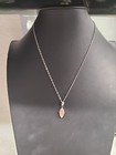 JTV Pink Mother-Of-Pearl Rhodium Over Sterling Silver Pendant With Chain 0.09ctw