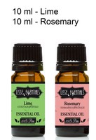 Set Of 2 10 Ml Bottles Of Essential Oil, 100% Pure, Lime, Rosemary Set Of 2 10 Ml Bottles Of Essential Oil, 100% Pure, Lime, Rosemary