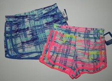 NWT CHAMPION girl's Lot of 2 Sport Athletic Casual SHORTS Brush Strokes Pink M