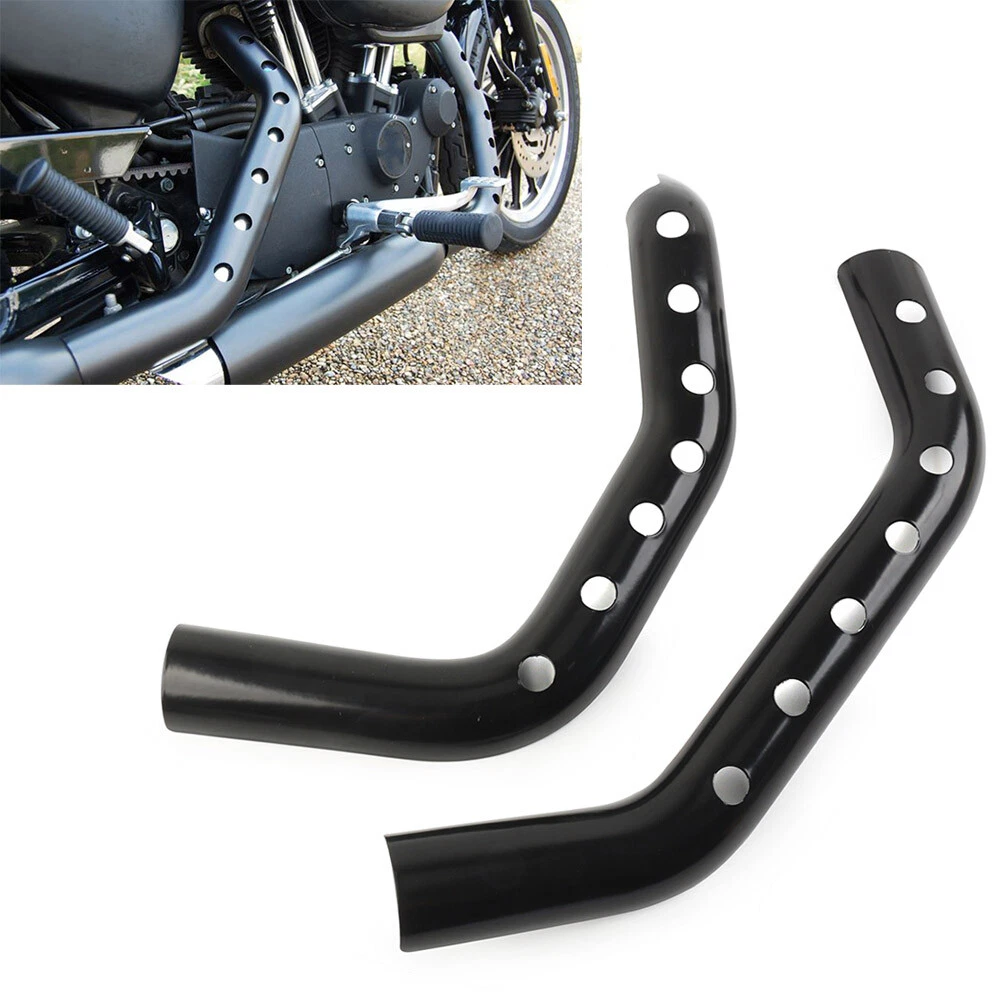 Exhaust Pipe Heat Shield Muffler Guard Cover For Iron Harley XN883 XN1200  Black | eBay