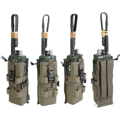Pew Tactical MOLLE Radio Pouch Walkie Talkies Holder PRC152 MBTR Military Gear