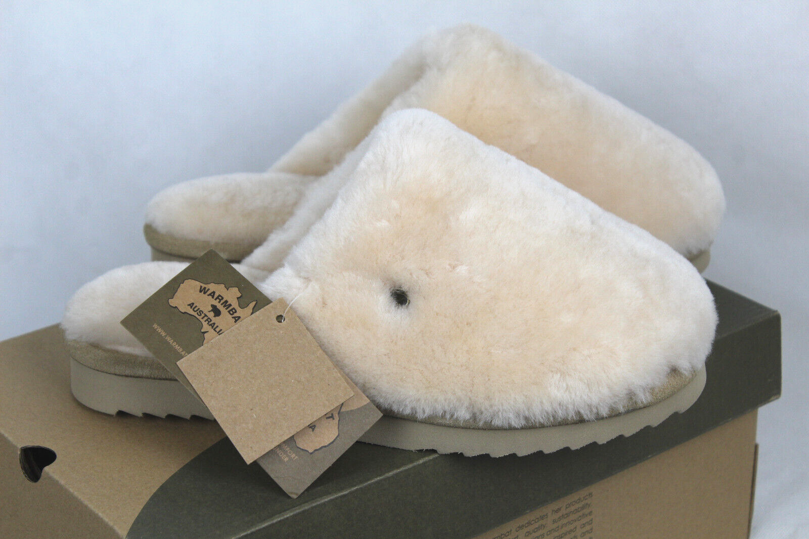 APL Warmbat Flurry pelle di agnello pantofole ciabatte ciabatte taglia 39 nuove