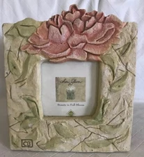 Cheri Blum Floral Photo Frame Small Holds 2.5”x3” Pictures Unused
