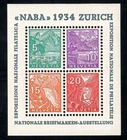 SWITZERLAND SWISS SCHWEIZ 1934 NABA MH sheet*
