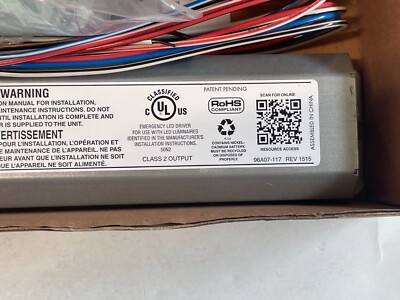 IOTA ILB-CP07-B-TBTS Emergency LED Driver - 7W, 10-60Vdc, 120/277V Input, Non-Dimming With Remote Test Switch