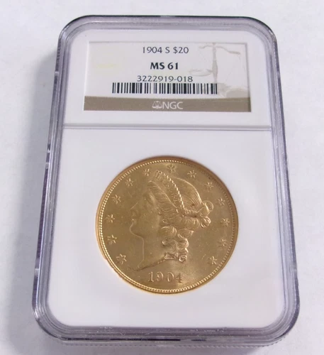 1904 S $20 Liberty Head Double Eagle NGC MS61