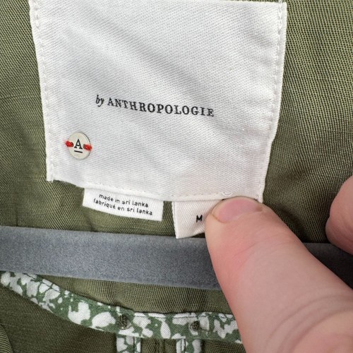 Anthropologie Cropped Military Jacket Women's Size Medium Green - Picture 8 of 13