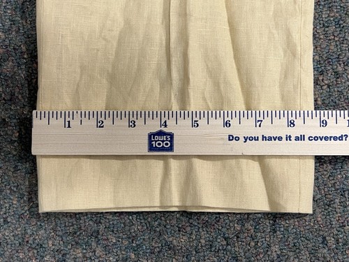 Ralph Lauren Pants Mens 38x29 Slim Linen Straight Leg Chino Flat Front Yellow - Picture 11 of 13