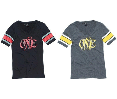 One Industries Para Mujer Camiseta Piana Tee Negra O Gris Motocross Mx