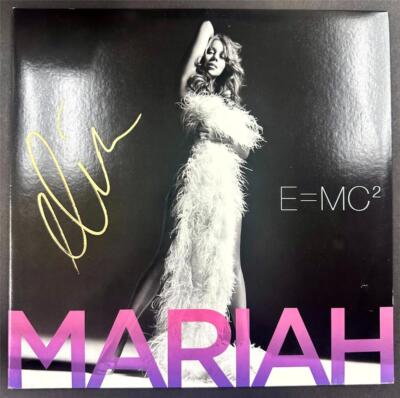 Mariah Carey signed E=MC2 vinyl album cover sleeve autograph ~ JSA