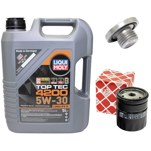 MotoröL Set 5W-30 5 Liter + ÖLfilter + Schraube FüR Chevrolet Opel Astra Vectra-image