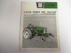Oliver Tractors New Metal Sign Model 880 Five Plow Tractor Pictured