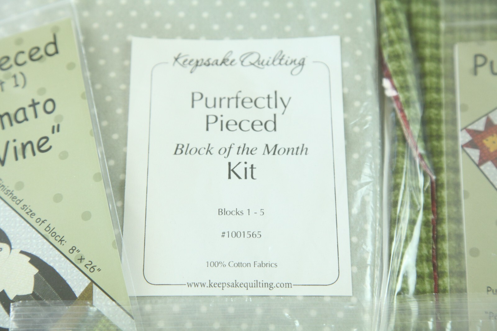 Keepsake Quilting Purrfectly Pieced BOM Quilt Kit Maywood Flannel Cat