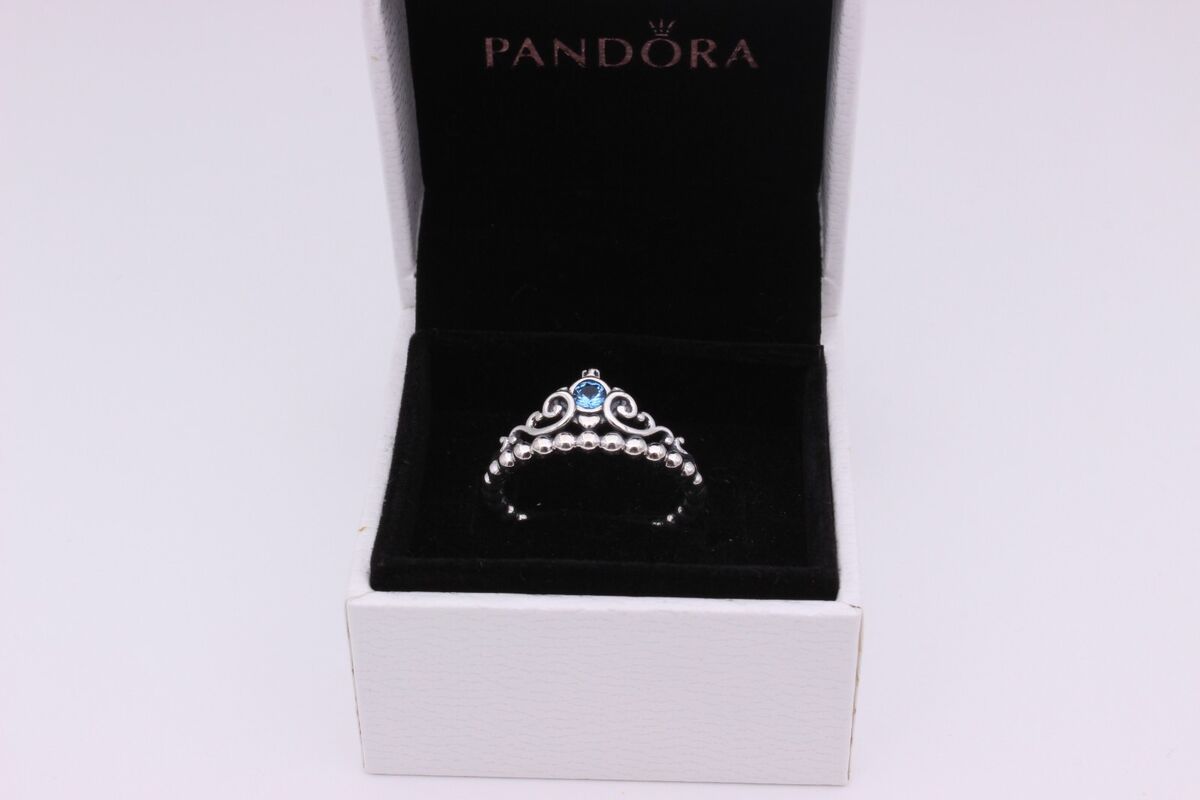 Size 6/52 Authentic PANDORA Disney Cinderella Blue Tiara Size 6/52 Authentic PANDORA Disney Cinderella Blue Tiara