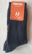 Paire de chaussettes bleu foncé marque Rasurel avec coton égyptien Bio (ras)