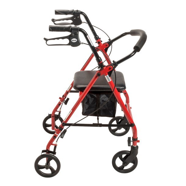 Steel Rollator Walker With 6” Wheels R800KD-RD Drive Medical | eBay