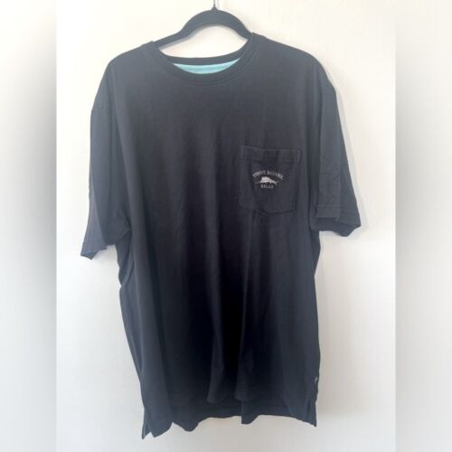 Tommy Bahama Relax Pocket Black Men's T-Shirt XL Short Sleeve Cotton Summer