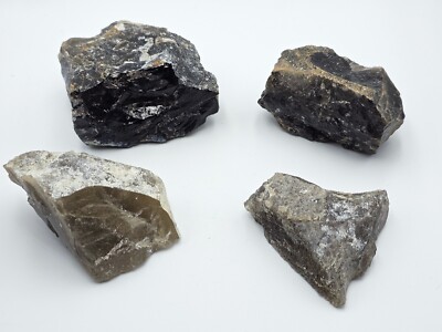 4 Morion, smoky quartz, crystal, 868g.  - precious stone of the Volinskoye depos