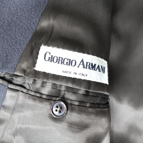 VTG Giorgio Armani Jacket Mens 41 Wool Cashmere Coat Double Breasted Peak Lapel - Picture 4 of 23