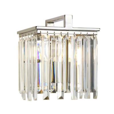 Elstead Aries Wandleuchte E27 Poliert mit Glaskristallen