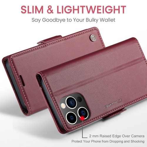 For iPhone 15 Plus 14 13 Pro Max 12 11 Wallet Clemence Leather Holder Case Cover - Picture 3 of 17