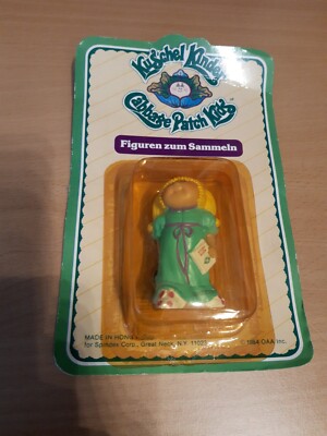 Cabbage Patch Kids vintage Figur 1984 Puppe 6,5cm Mädchen Blond Mit Story Book