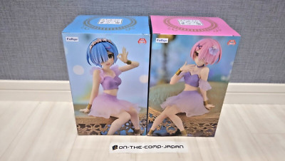 [2 Figure] Rem Ram Re:ZERO FuRyu Twinkle Party Height 5.5 in Unopened from Japan