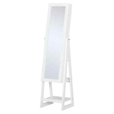 Schmuckschrank, Stehspiegel mit LED Leuchten, Vollspiegel