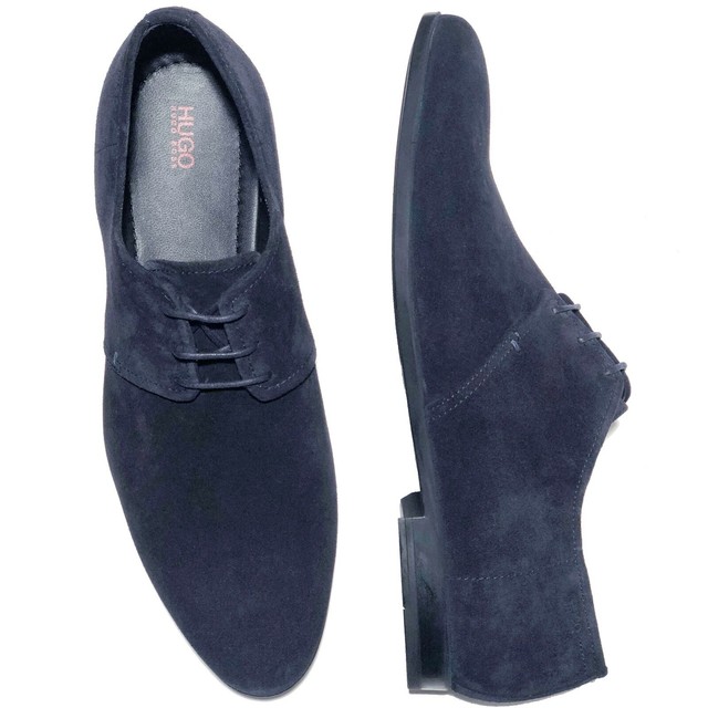 Hugo Boss Navy Blue Suede Leather 