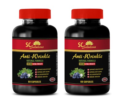 Antioxidant diet - ANTI-WRINKLE COMPLEX -  antiaging supplement - 2 Bottles