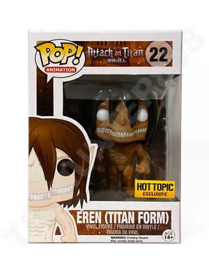 Funko Pop! Attack on Titan 22 Eren Titan Form Rage Hot Topic NIB RARE  HTF